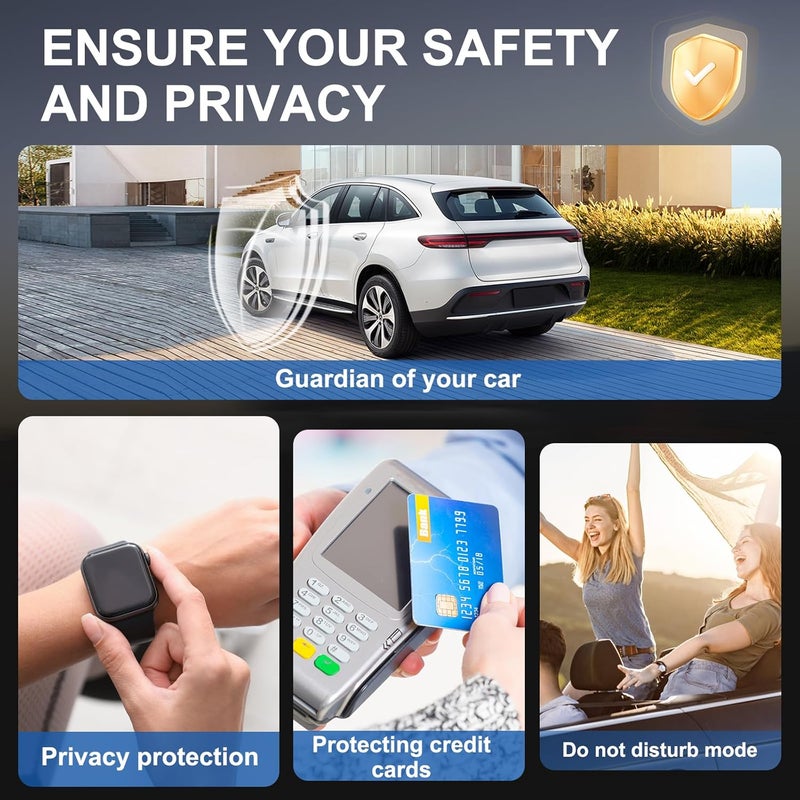 Samfolk Faraday Box with Faraday Bags for Car Keys, Car Key Signal Blocking Box, Keyless Entry Car Key Safe Protector Anti-Theft Shielding Cage (Small) - Image 5